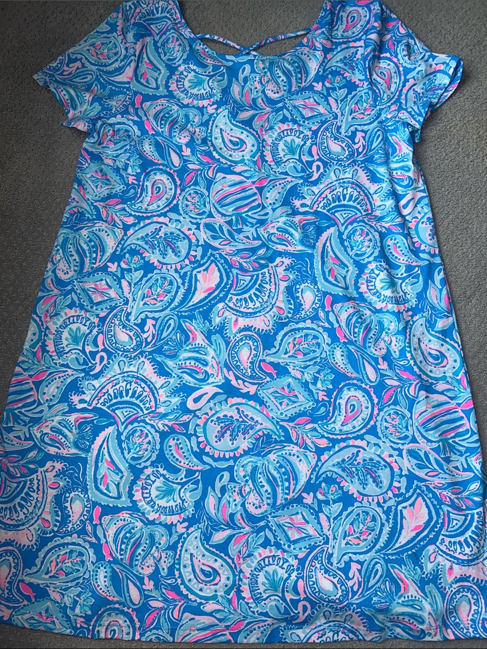 NWOT! LP Blue Paisley T-shirt Dress